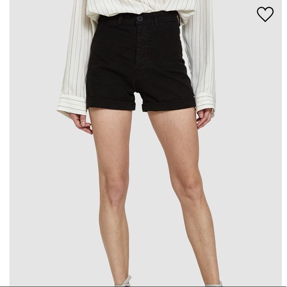 Jesse Kamm Cut Off Shorts in Black - Picture 3 of 5